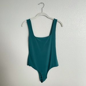 PLT Emerald Green Square Neck Bodysuit